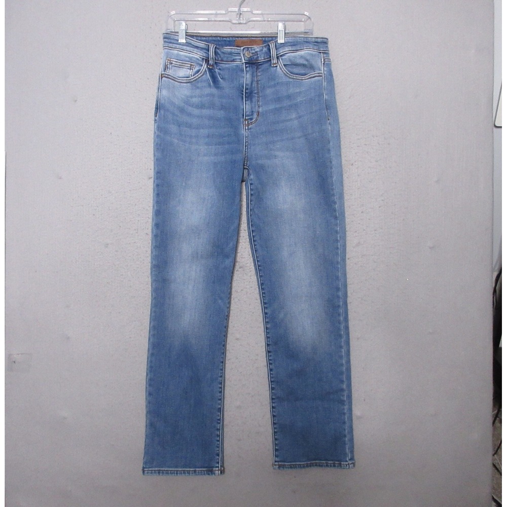 Judy Blue Jeans 11 30 Straight Fit High Rise Vintage Wash Thermal Denim Fade